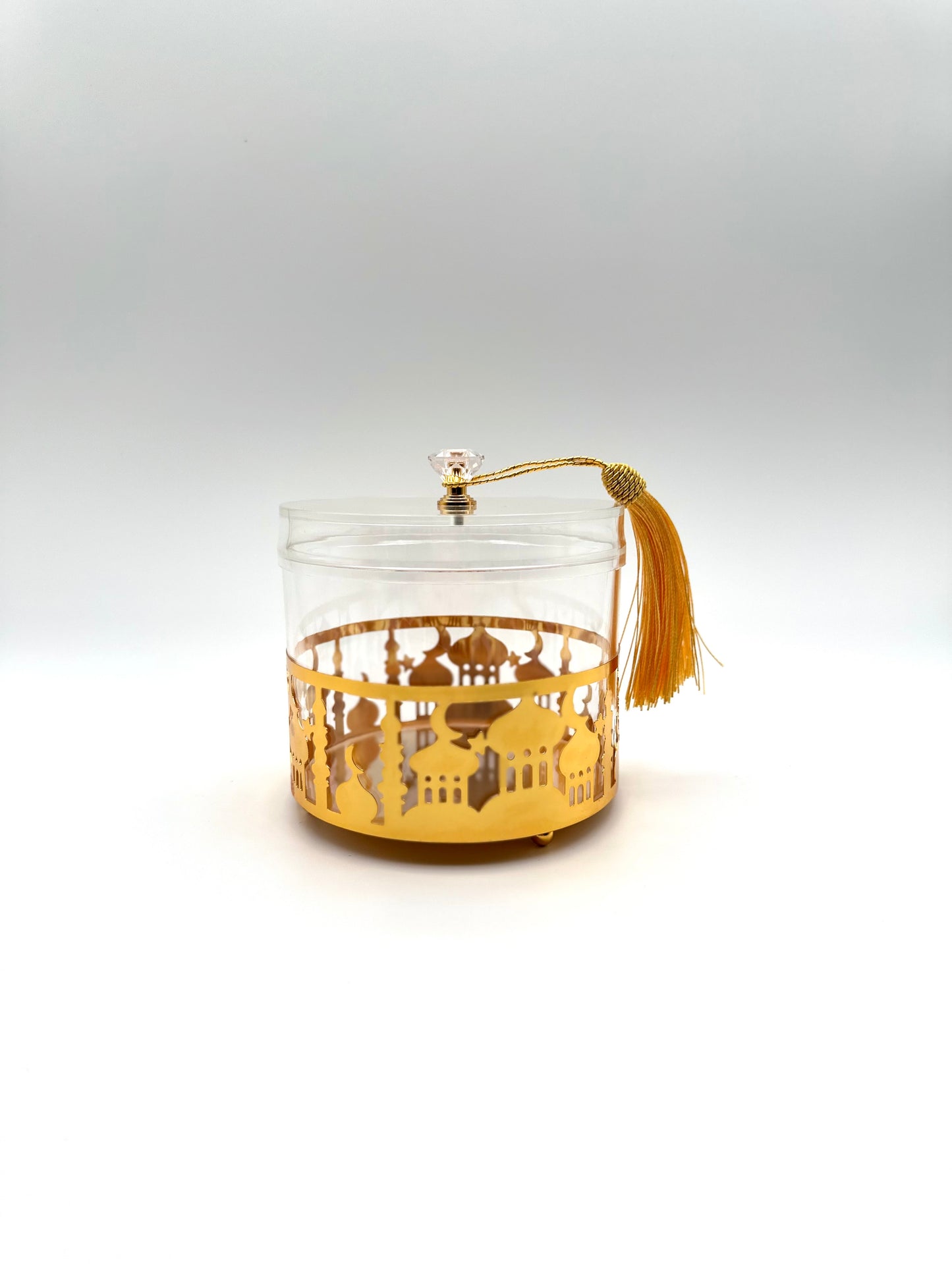 Elegant Ramadan Plastic Storage Jars with Lids