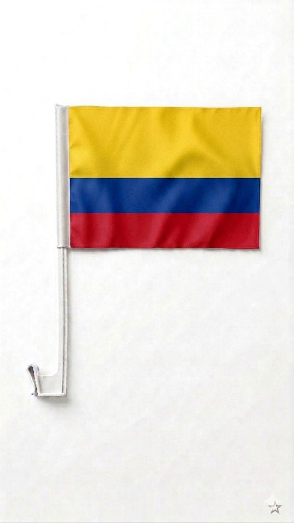 Colombia Car Window Flag