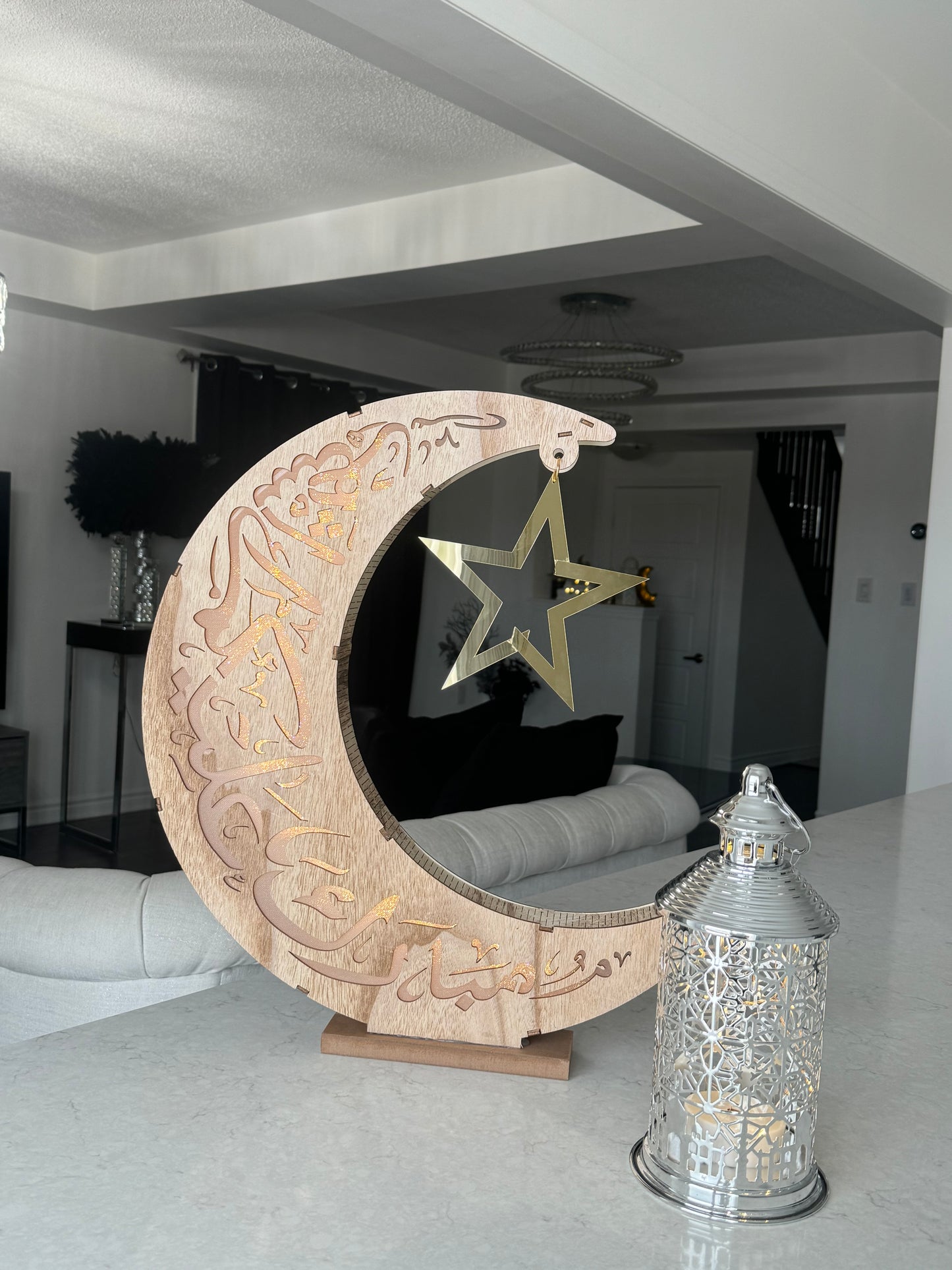 Large Crescent Moon Decoration