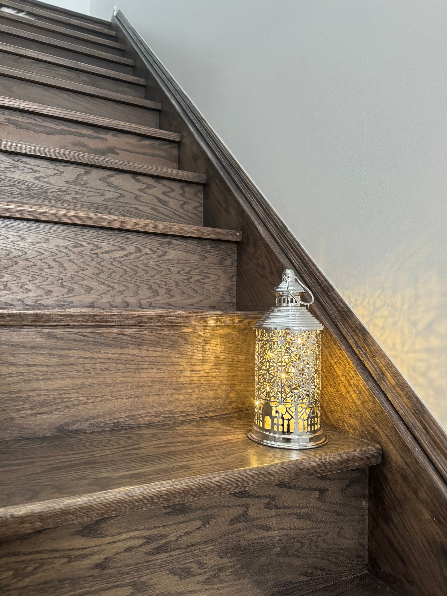 Ramadan Lantern with Lights and Singing- Silver