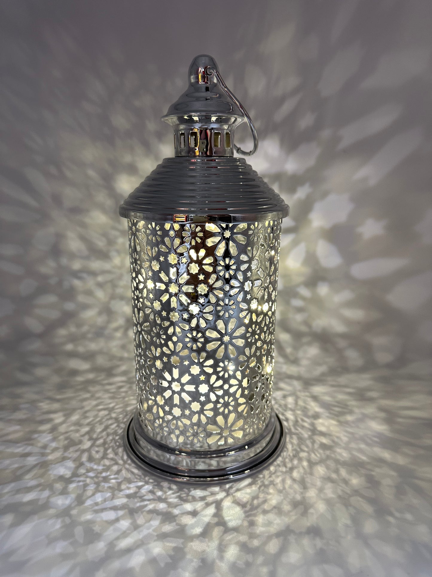 Ramadan Lantern with Lights and Singing- Silver