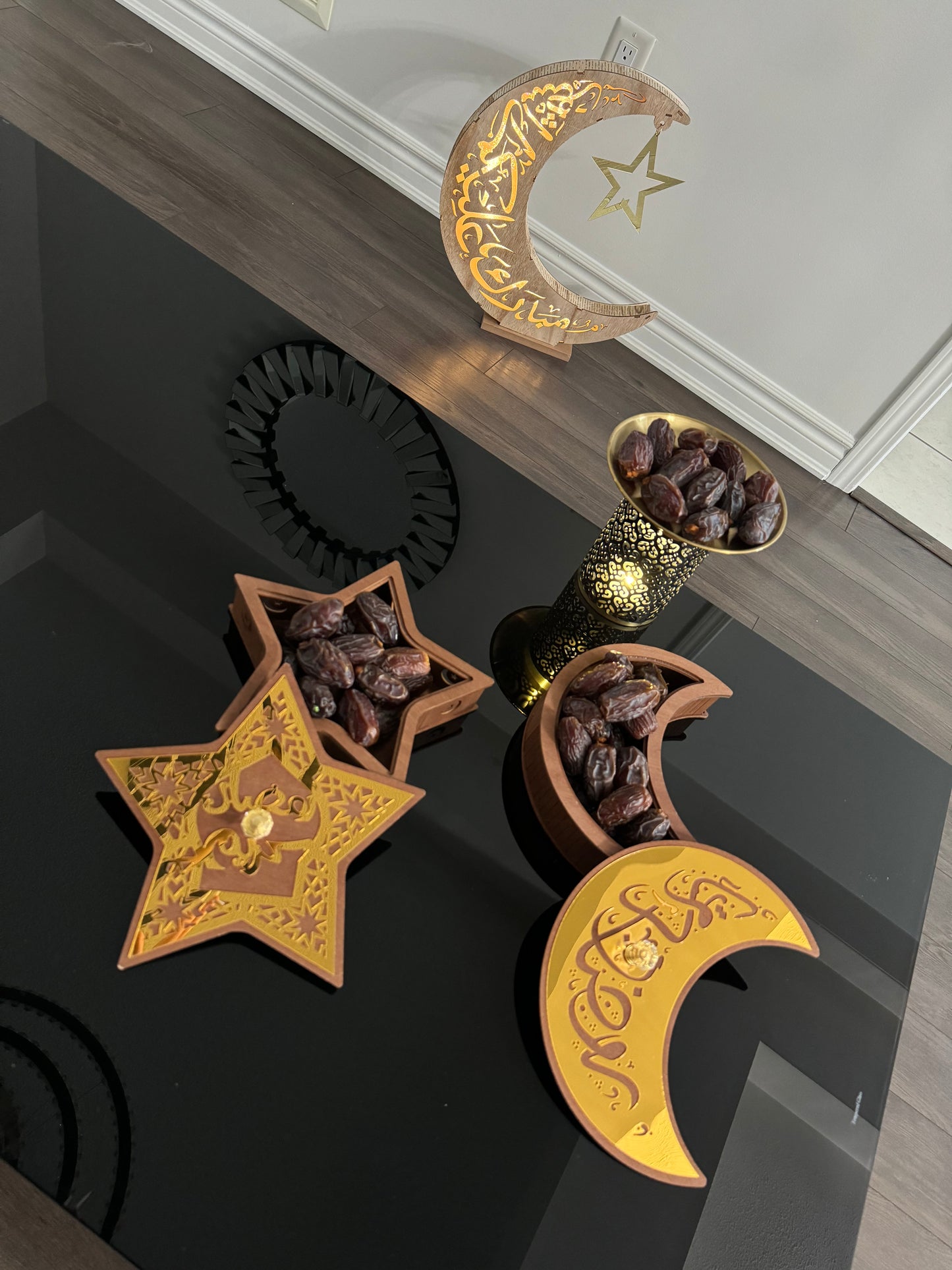 Ramadan Tray with Lid - Moon Design