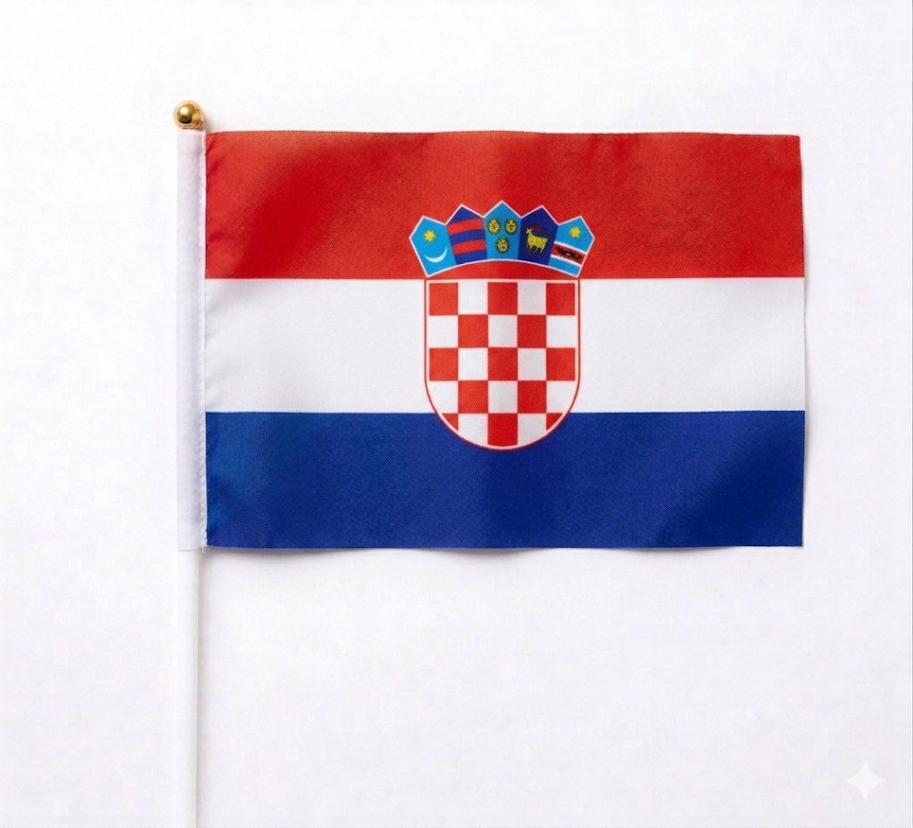 Croatia Hand Waving Flag