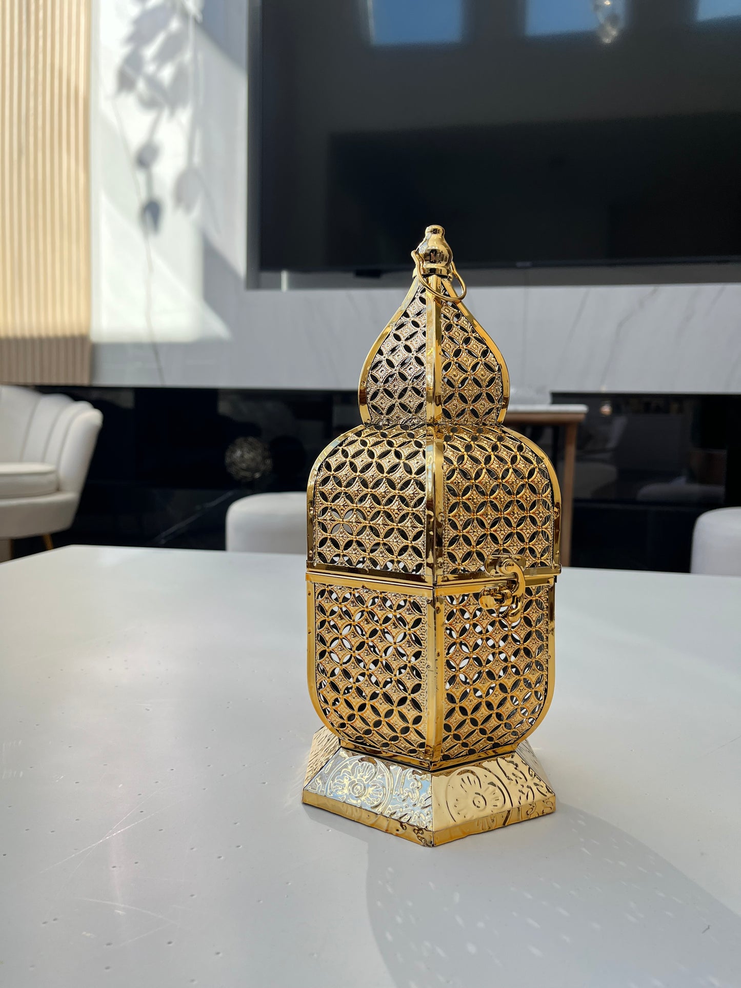Ramadan Lantern with Lights and Singing- Gold