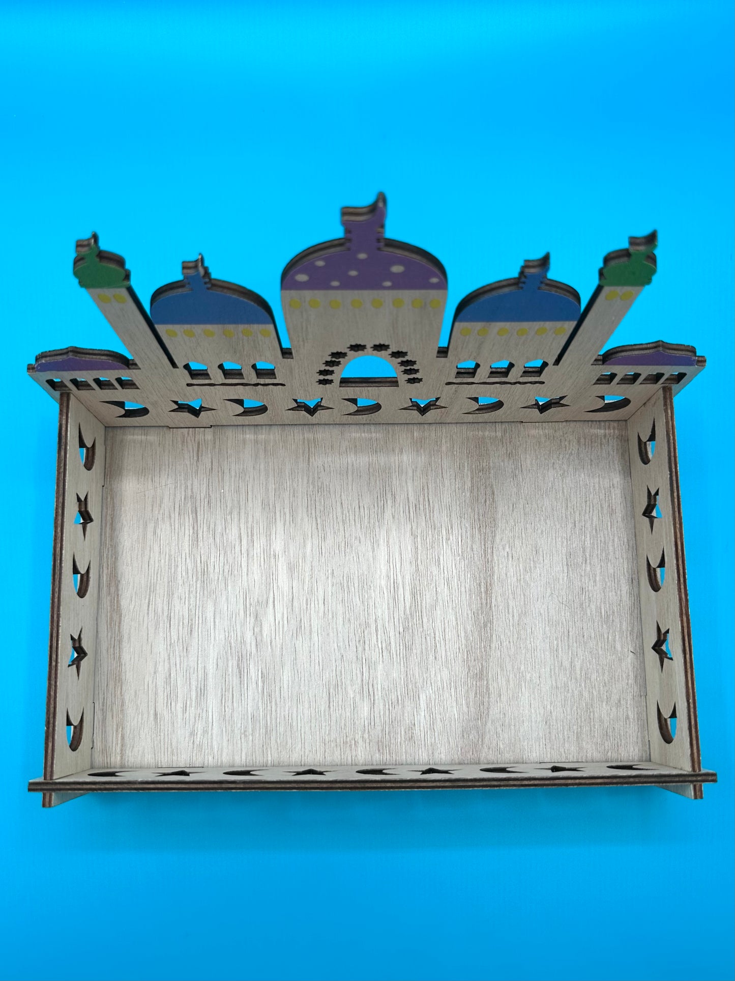 Wooden Dessert Tray - Mosque Design