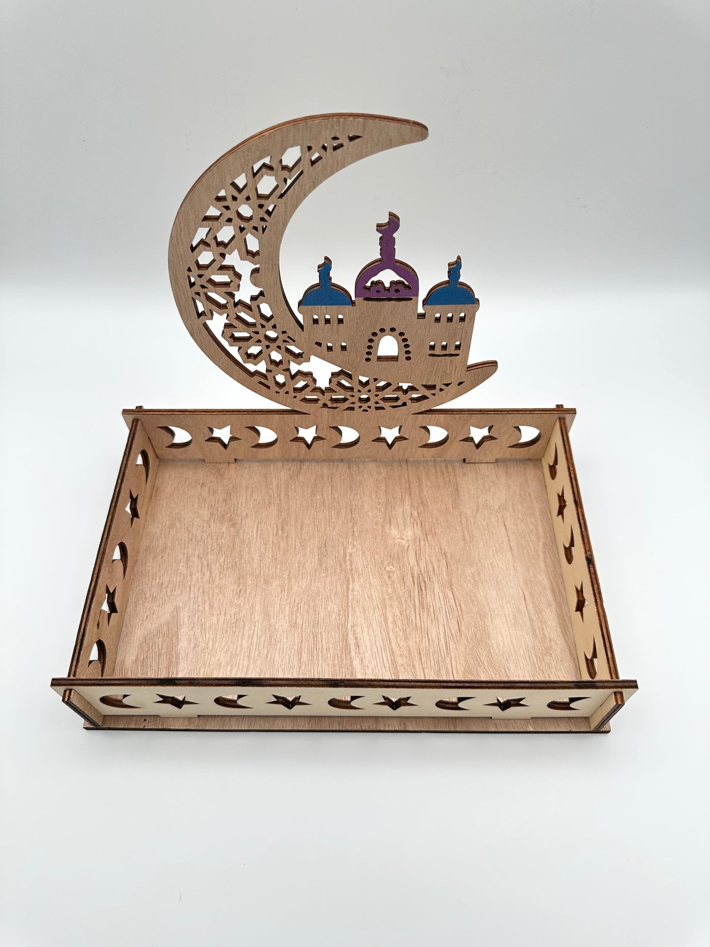 Wooden Dessert Tray - Moon Design