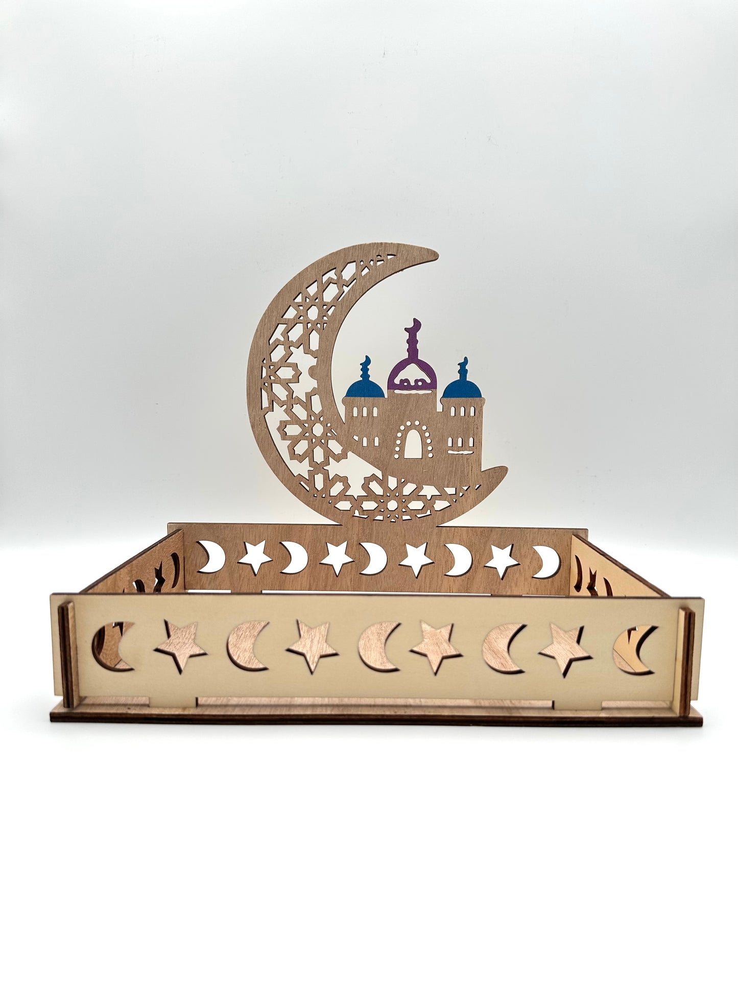 Wooden Dessert Tray - Moon Design