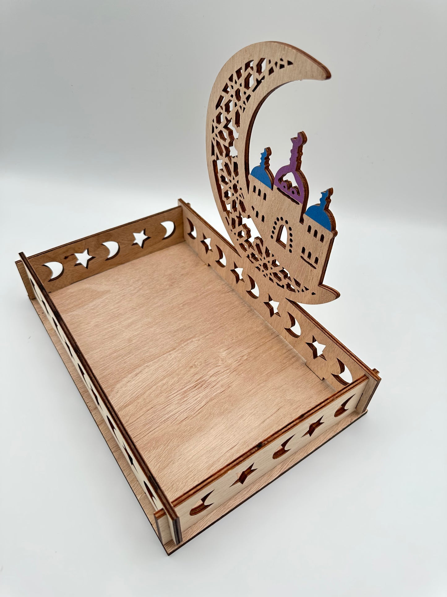 Wooden Dessert Tray - Moon Design