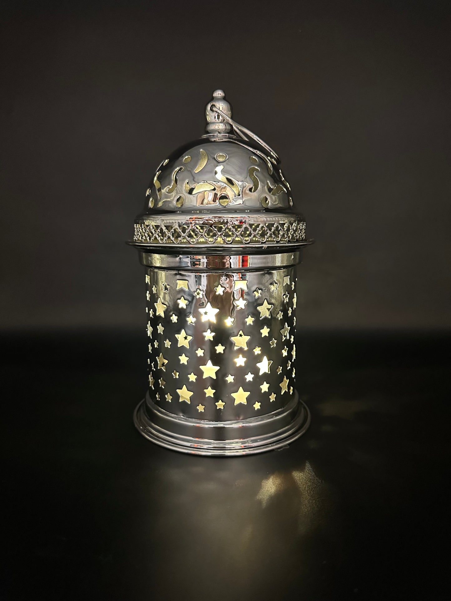 Ramadan Lantern with Lights and Singing- Silver