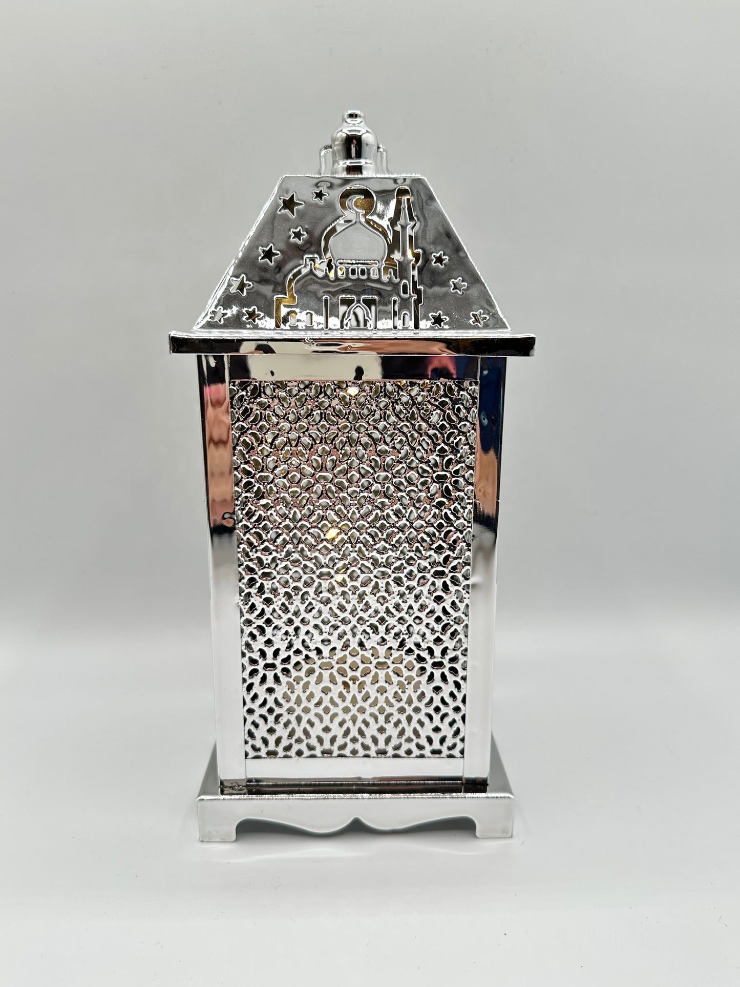 Ramadan Lantern with Lights and Singing- Silver