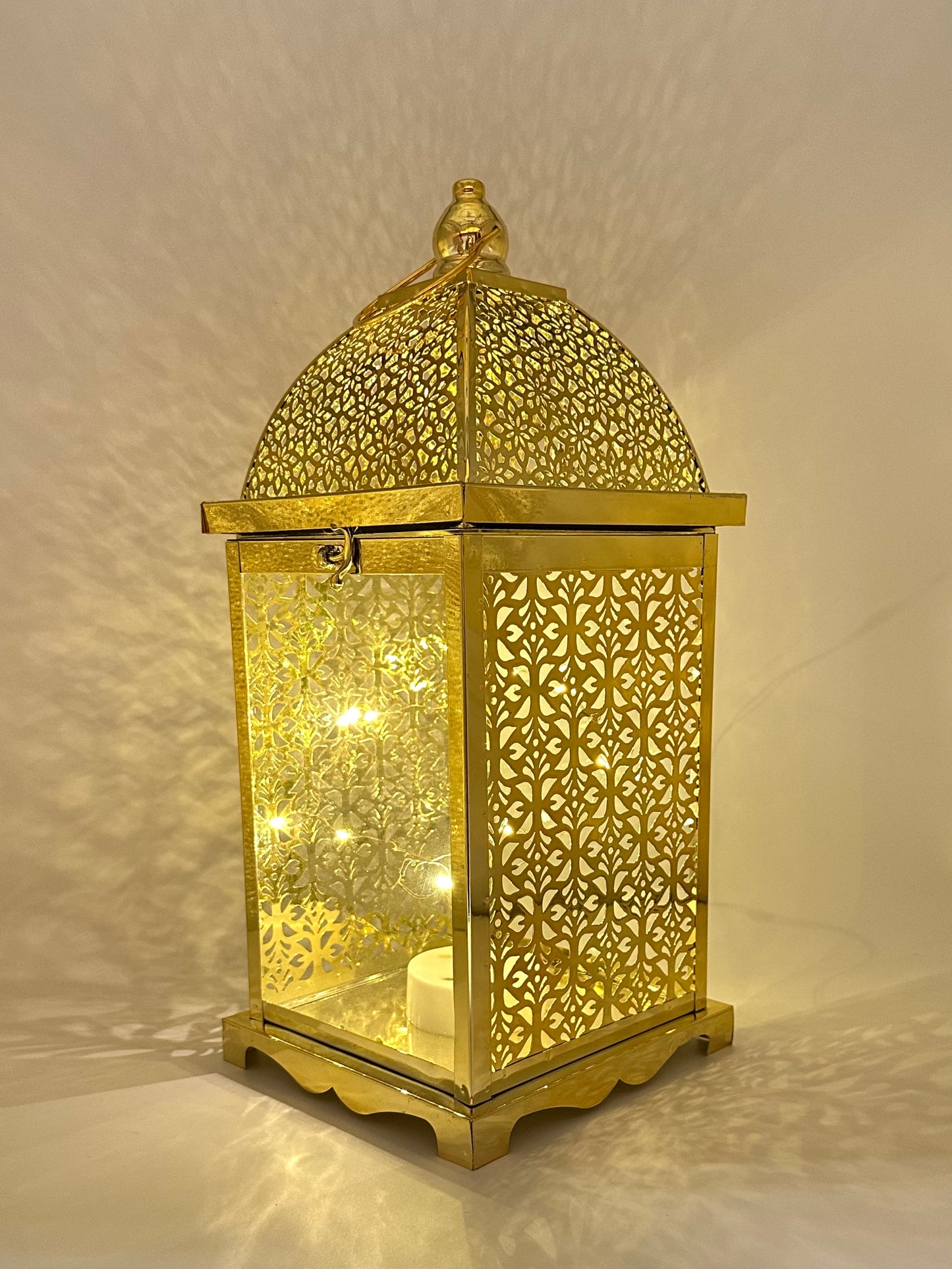 Large Ramadan Lantern with Lights and Singing- Gold