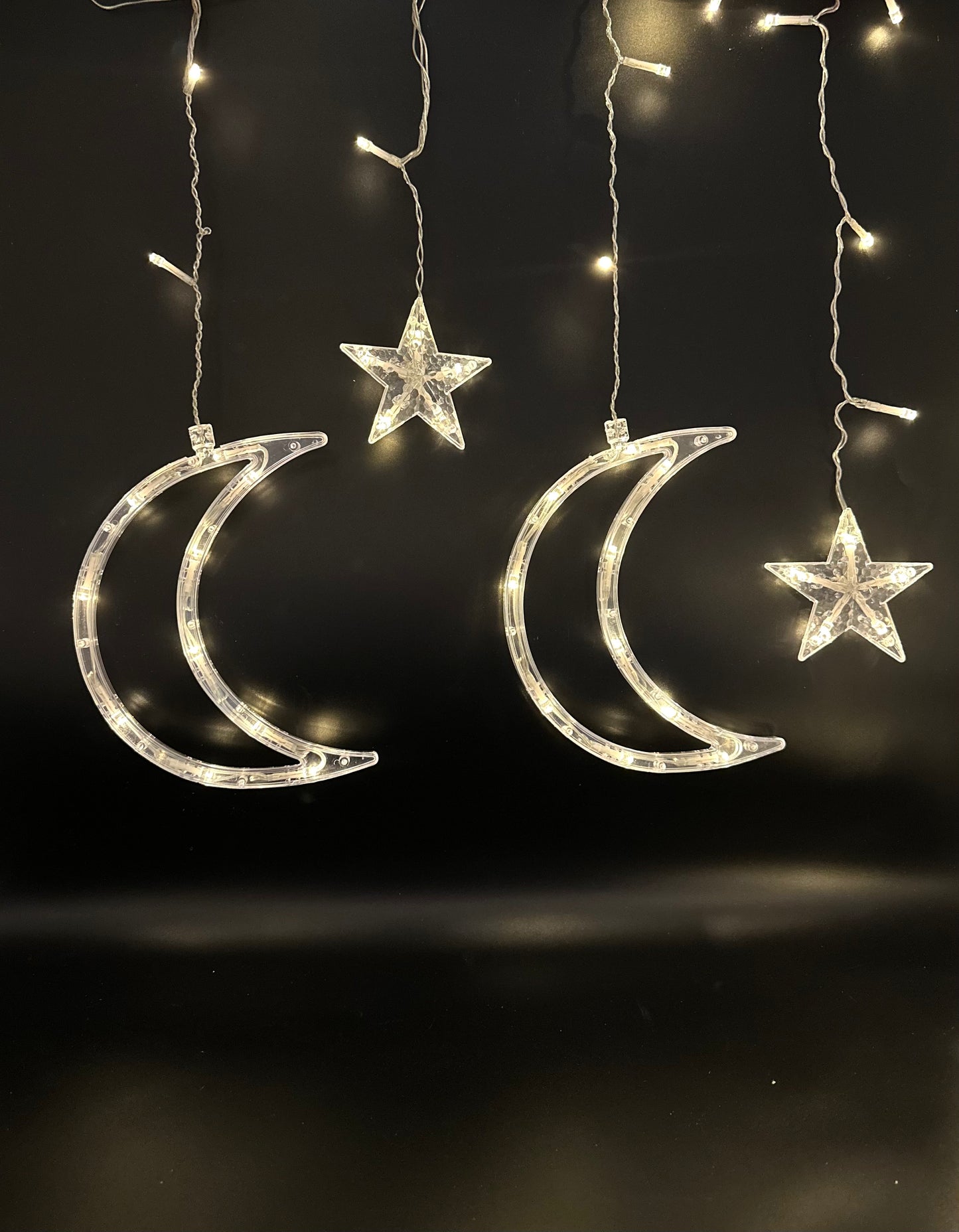 Sparkling LED Fairy Lights Set - Stars and Moons Design