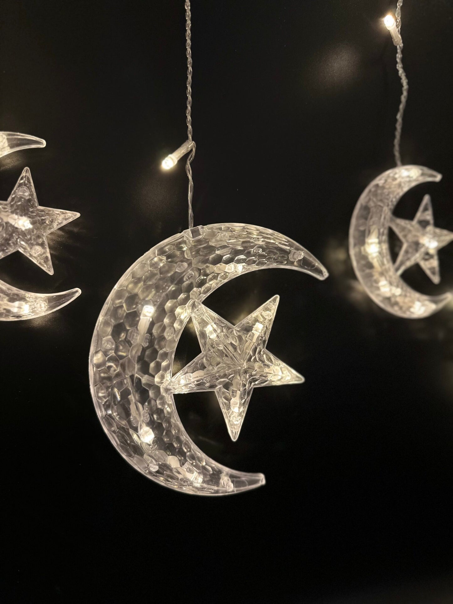 Sparkling LED Fairy Lights Set – Crescent with star
