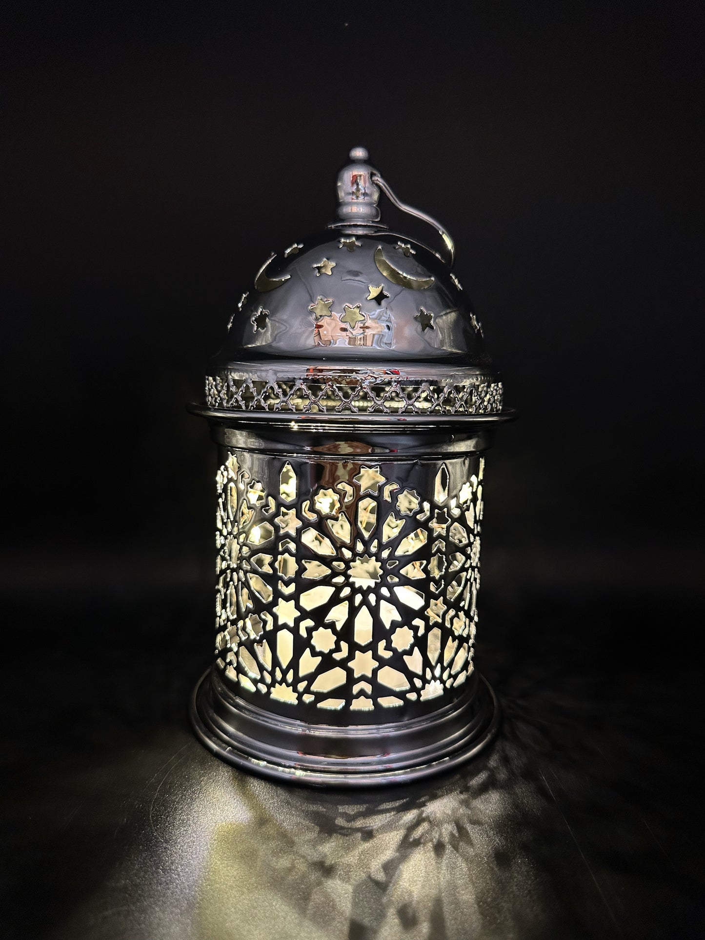 Ramadan Lantern with Lights and Singing- Silver