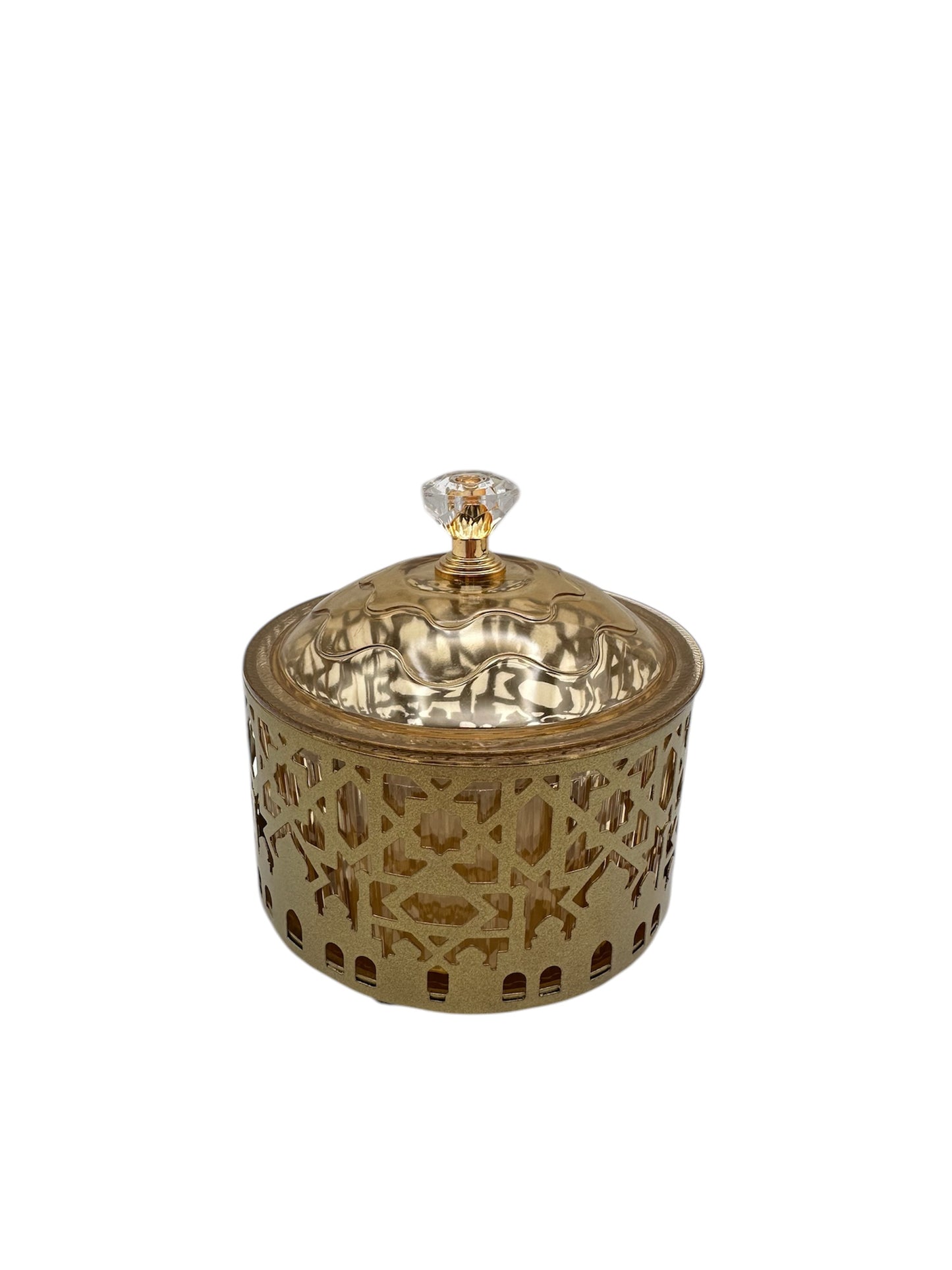 Ramadan Plastic Storage Jars with Lids - Gold