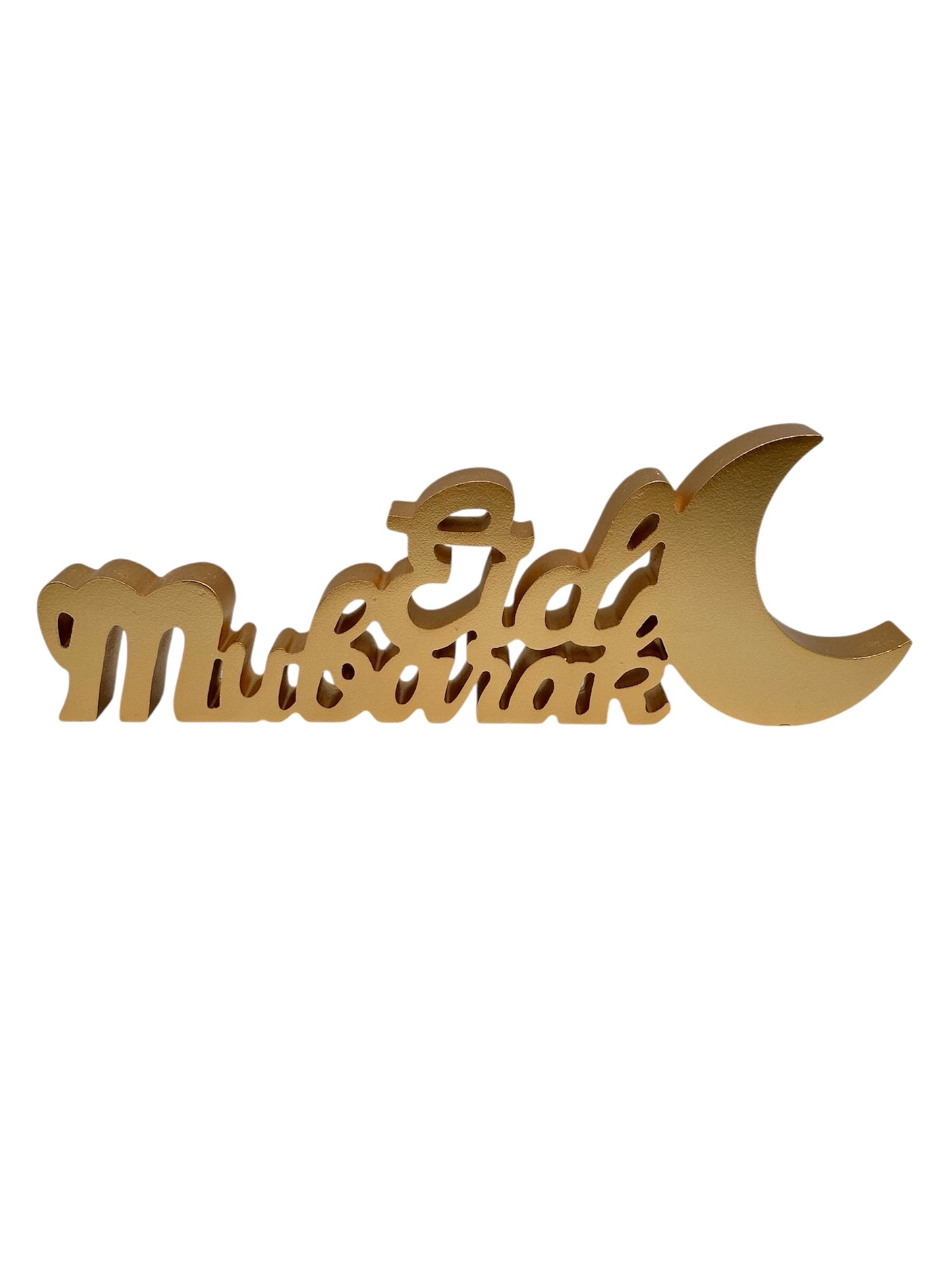 Eid Mubarak Wooden Tabletop - Gold