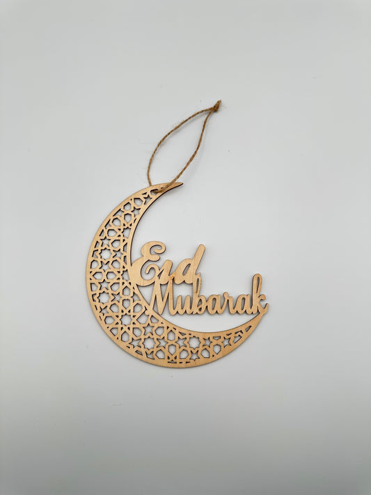 Wooden Craft Pendant ( Eid Mubarak)