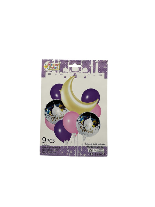 Eid Mubarak Set Foil and Latex Balloons