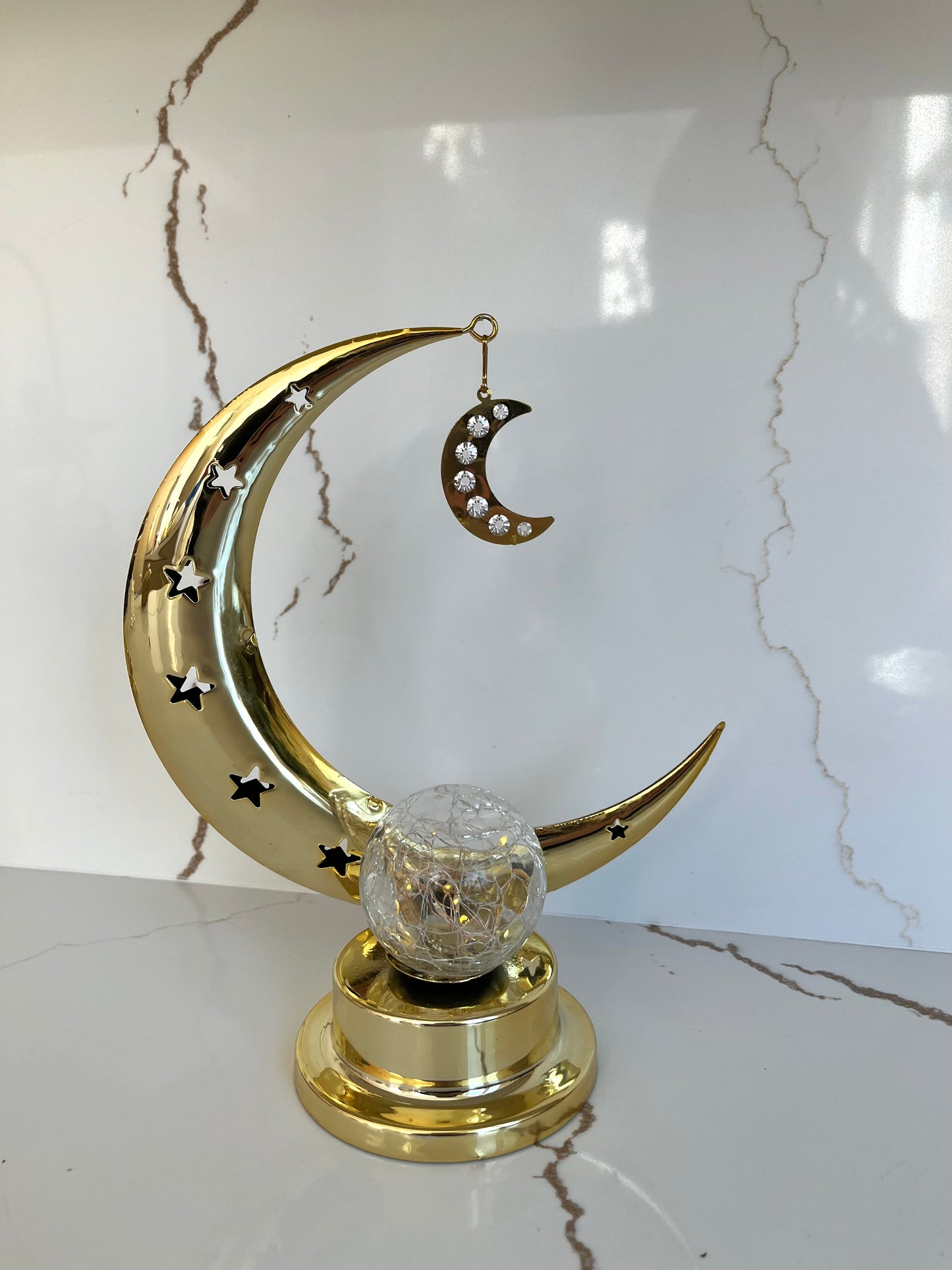 Crescent Moon Lamp With Lights and Singing