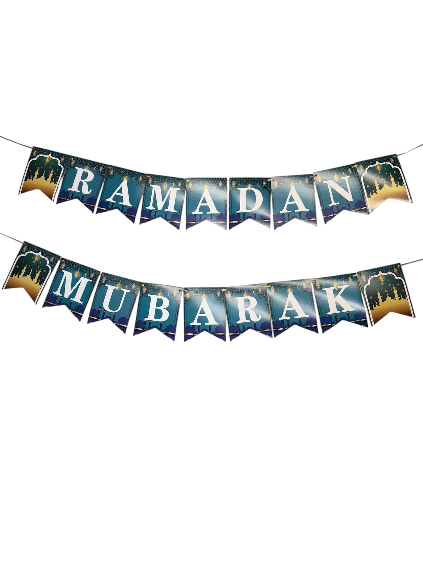 Ramadan Mubarak Banner- Blue White