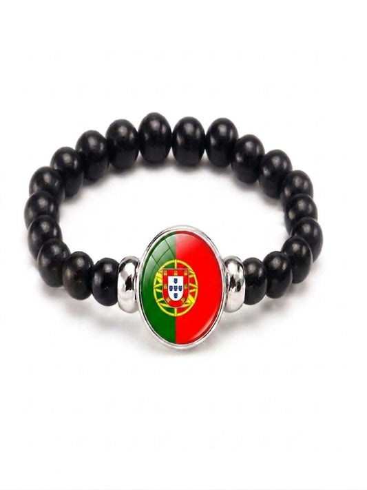 Portugal Flag Beaded Bracelet