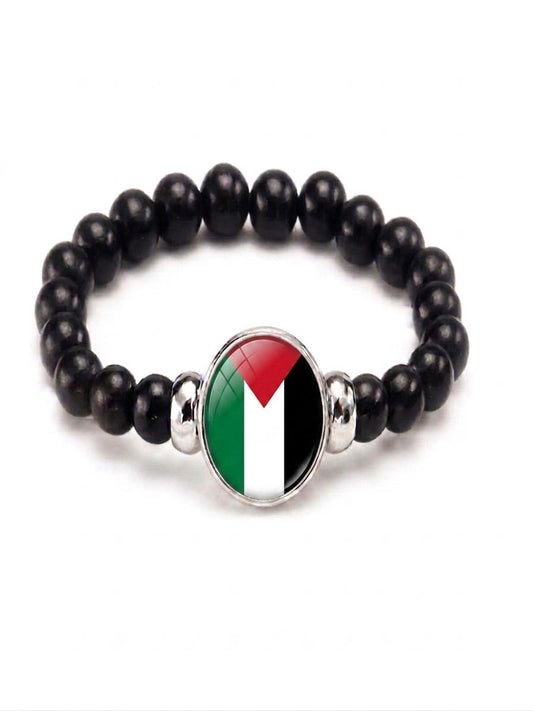 Palestine Flag Beaded Bracelet