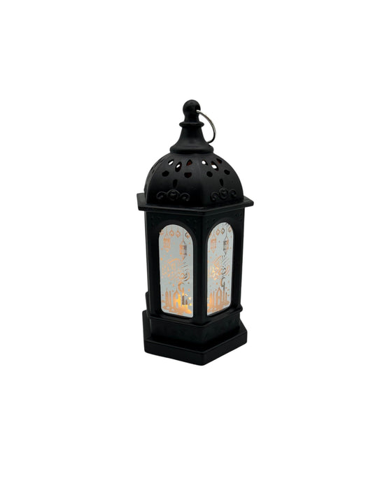 Ramadan Lantern with Lights - Black