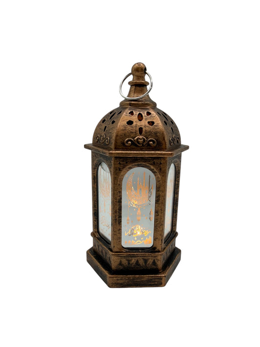 Ramadan Lantern with Lights - Brown