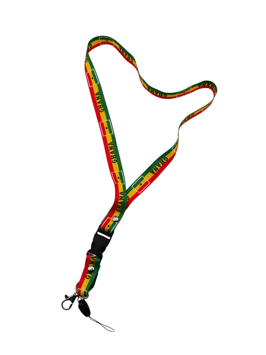 Ghana Flag Lanyard –  Keychain Neck Strap