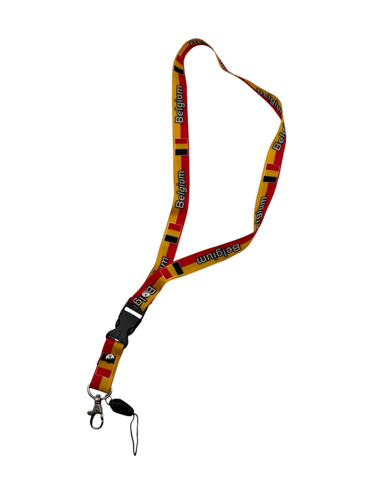 Belgium Flag Lanyard – Keychain Neck Strap