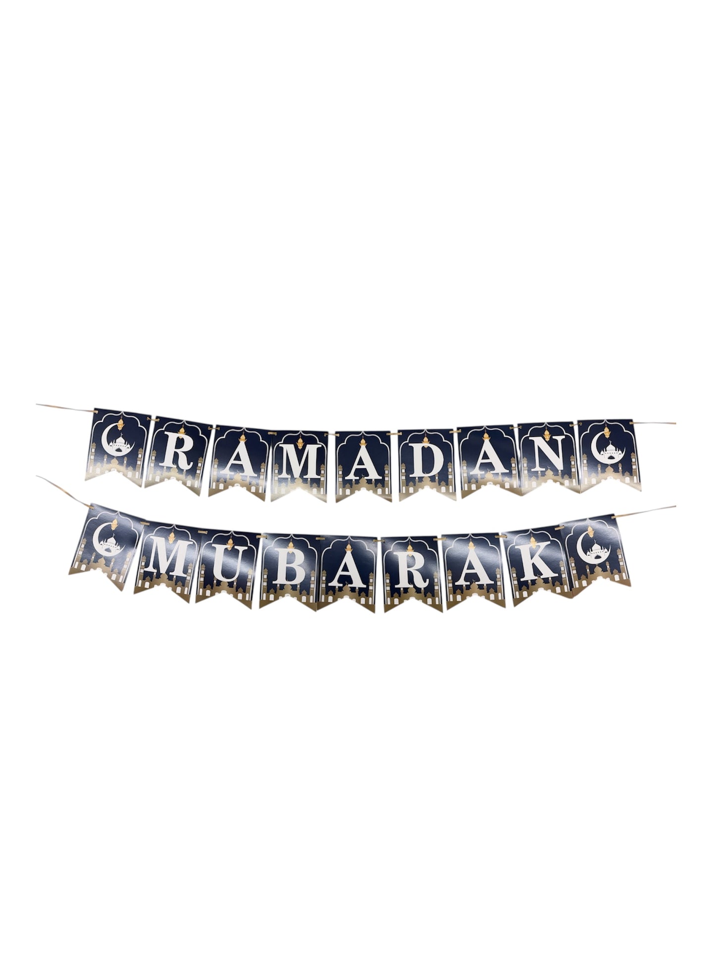 Ramadan Mubarak Banner- Dark Blue