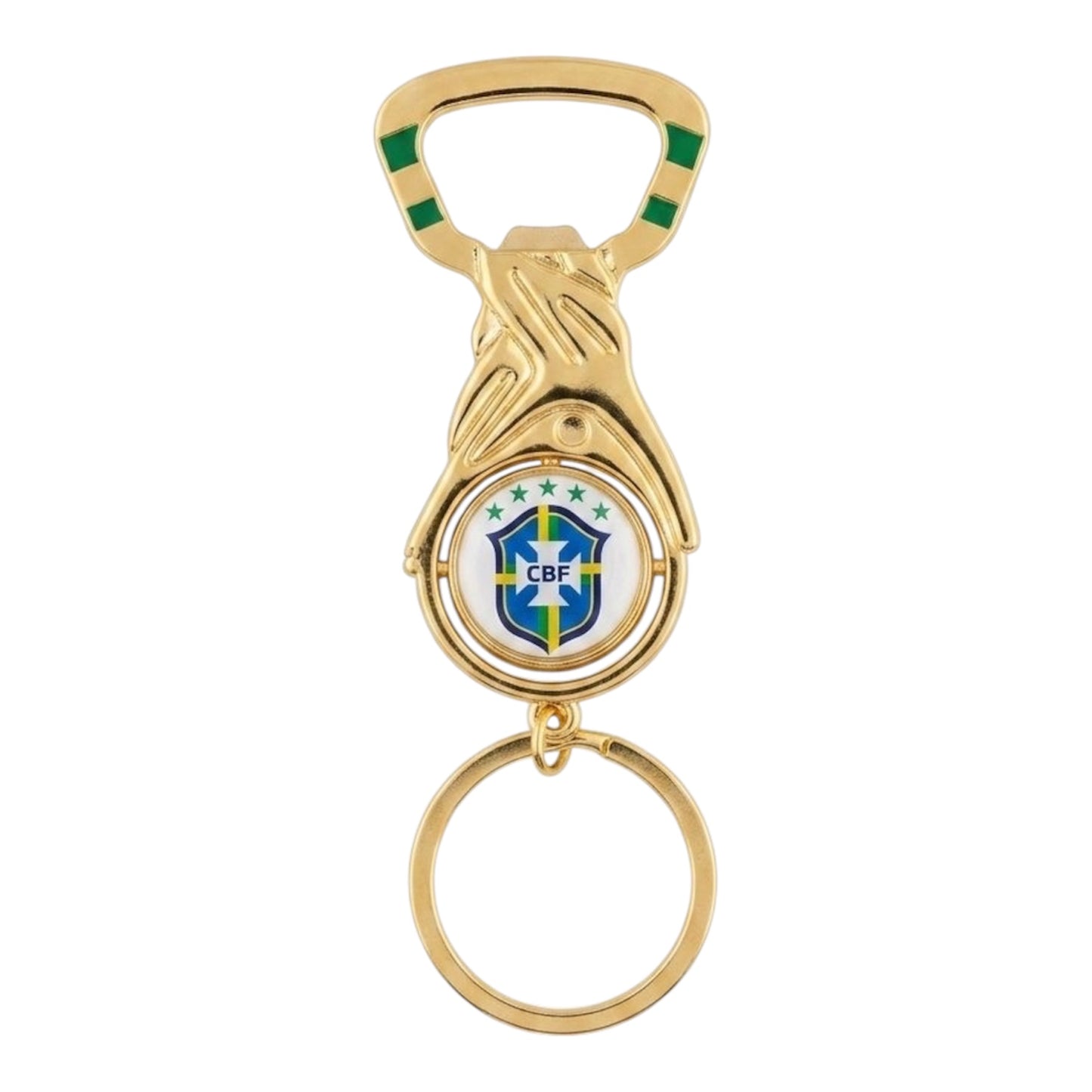 Brazil Flag Metal Bottle Opener Keychain