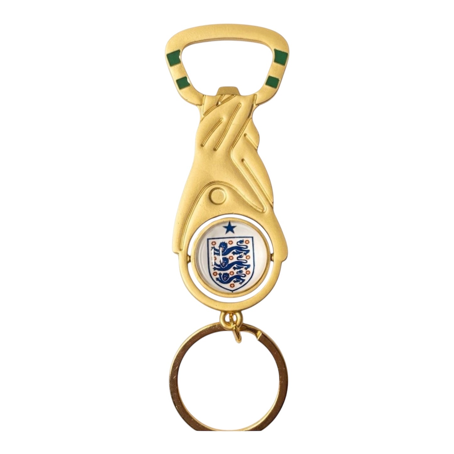 England Flag Metal Bottle Opener Keychain