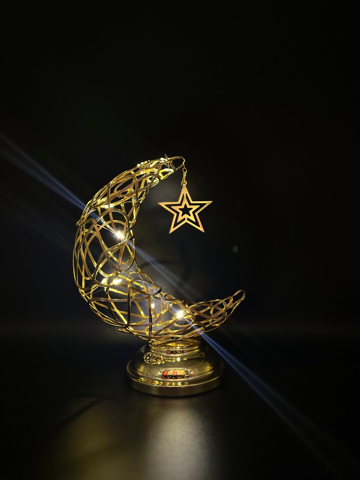 Crescent Moon Lamp With Lights