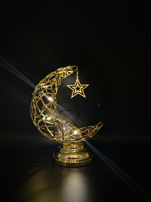 Crescent Moon Lamp With Lights