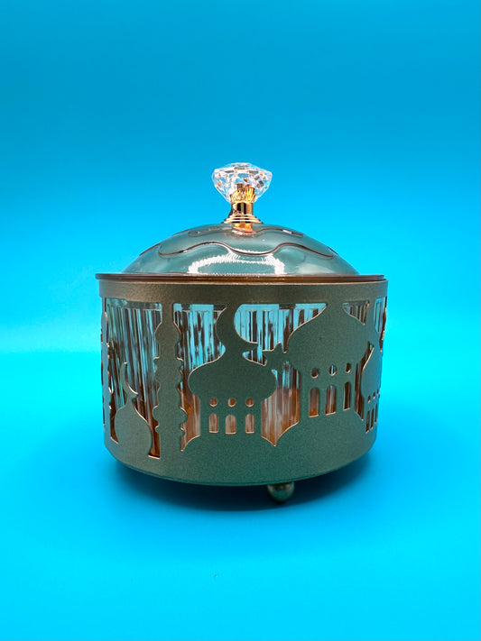 Ramadan Plastic Storage Jars with Lids - Gold