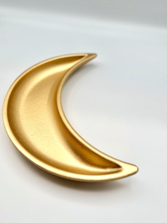 Golden Ramadan Plate Moon Design