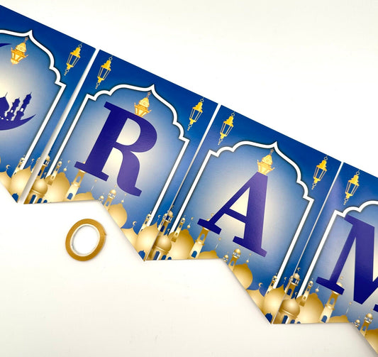 Ramadan Mubarak Banner- Blue