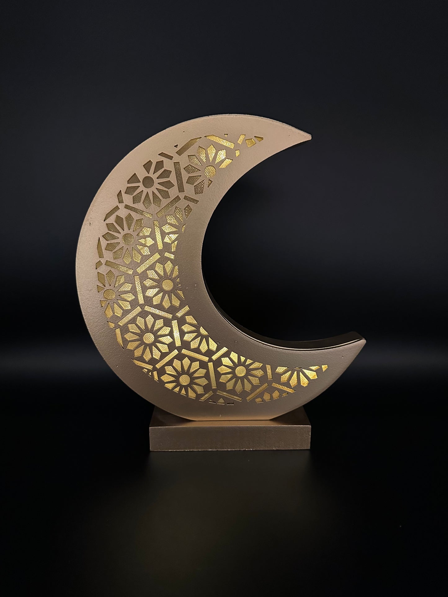 Wooden Moon Crescent Lamp