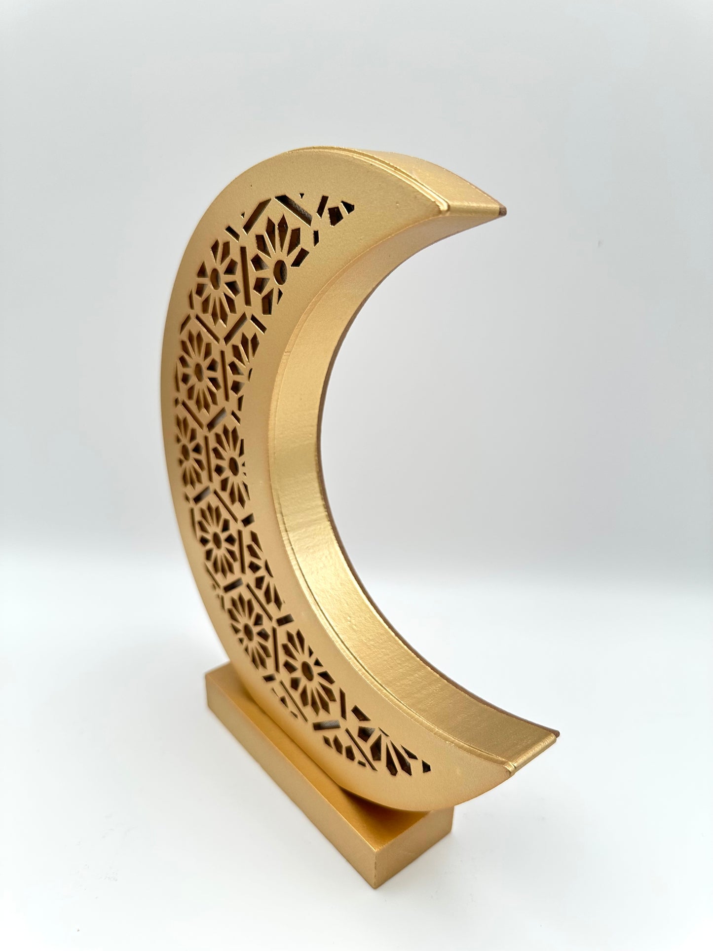 Wooden Moon Crescent Lamp