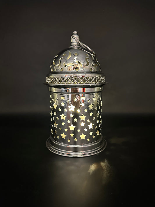 Ramadan Lantern with Lights and Singing- Silver