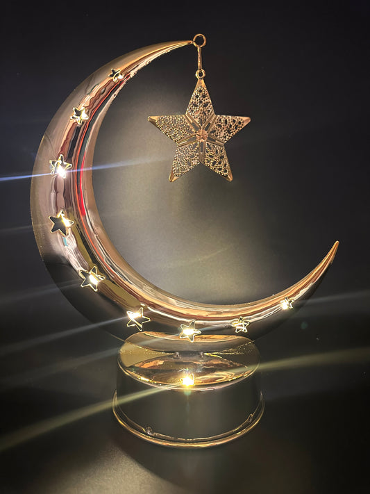Crescent Moon Lamp With Lights and Singing