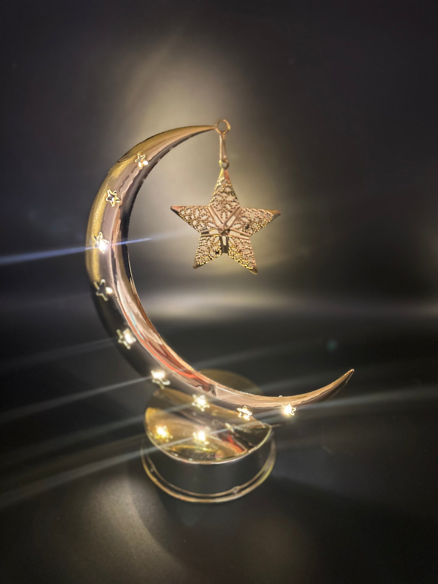 Crescent Moon Lamp With Lights and Singing