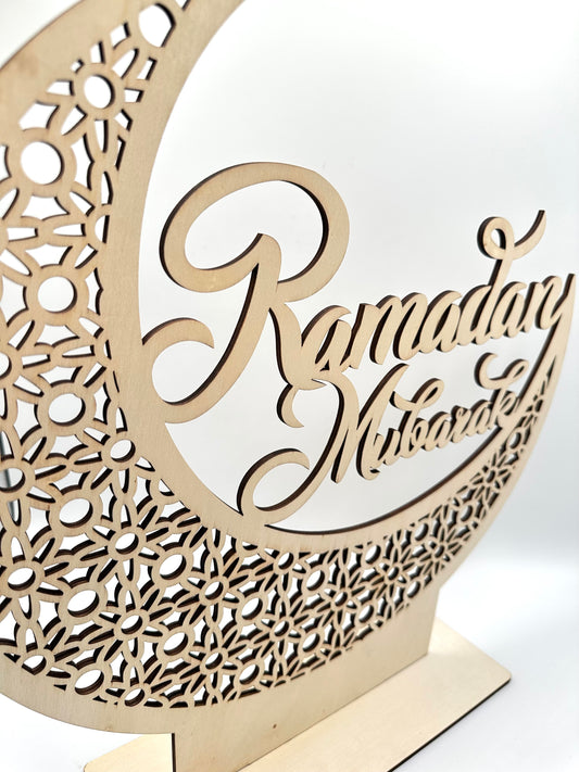 Ramadan Mubarak Wooden Sign
