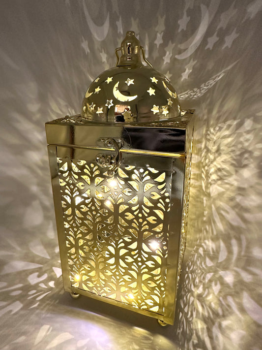 Ramadan Lantern with Lights and Singing- Gold
