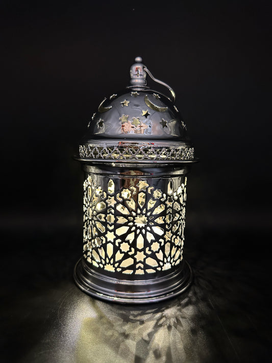 Ramadan Lantern with Lights and Singing- Silver