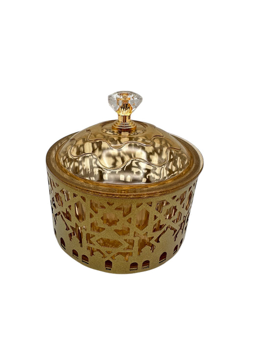 Ramadan Plastic Storage Jars with Lids - Gold