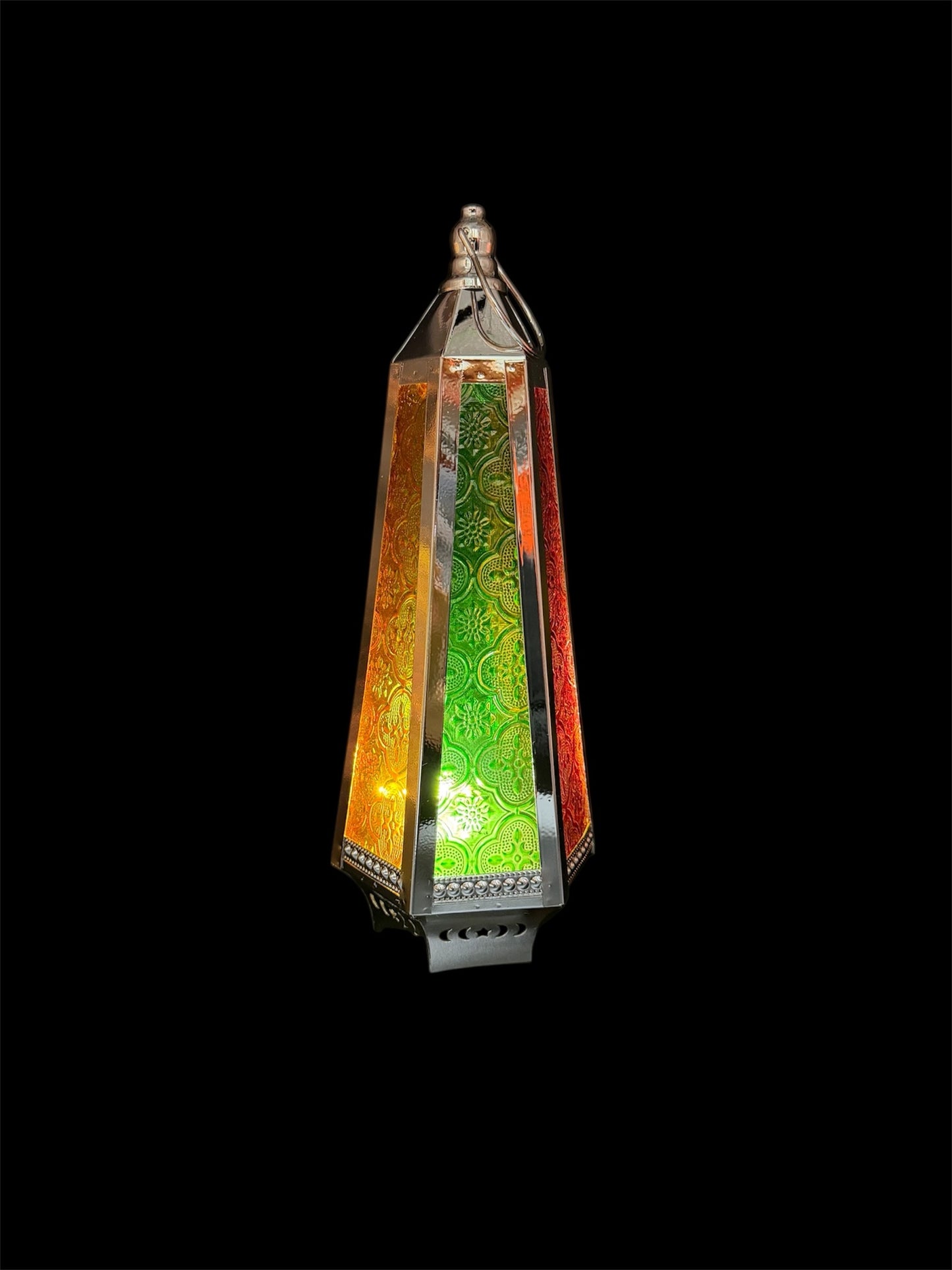 Ramadan Lantern with Lights and Singing- Silver