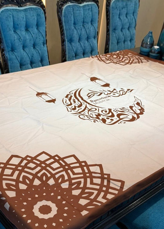 Ramadan Mubarak Tablecloth -Fabric Rectangular